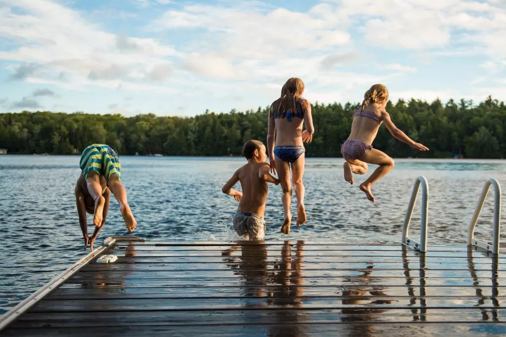 Familj sjö kul